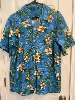 "Design in Italy" Hawaiian Casual  Beach Print, Short Sleeve Shirt, A33